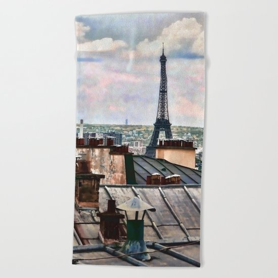 Montmartre Rooftop Beach Towel