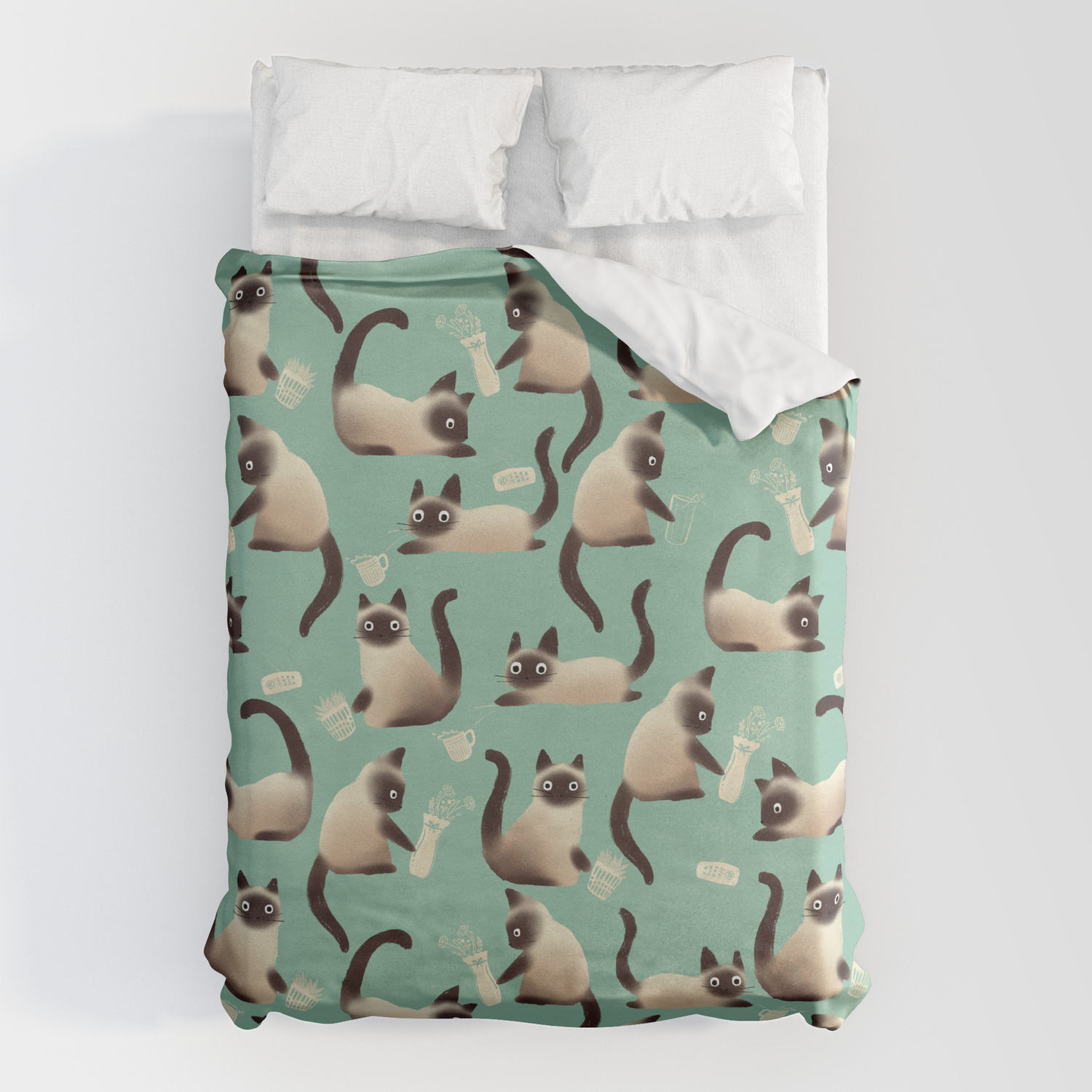 Bad Siamese Cats Knocking Stuff Over, How Do You Stuff A Duvet Cover