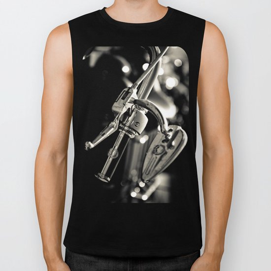Let's just go walking in the rain Biker Tank