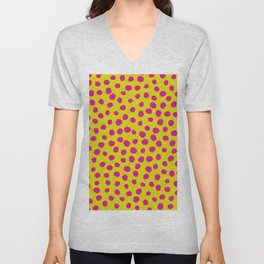Keep me Wild - Happy Yellow/Hot Pink V Neck T Shirt