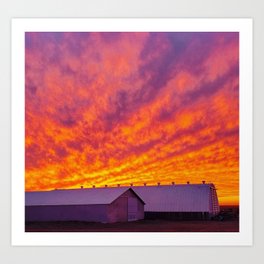 Sunset at the Ranch Art Print