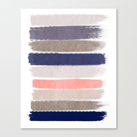 Sofie - Modern watercolor abstract painting brushstrokes feminine pop dorm college hipster art pink Canvas Print