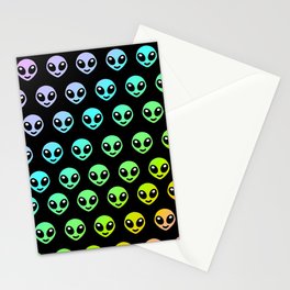 Alien smiley Stationery Cards