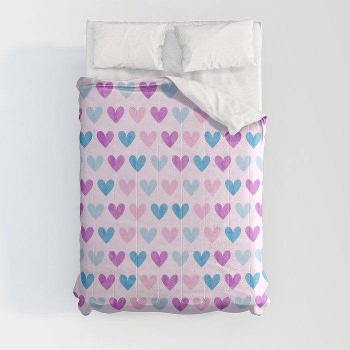 Colorful hearts VII Comforter