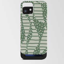 Spots and Stripes 2 - Green iPhone Card Case