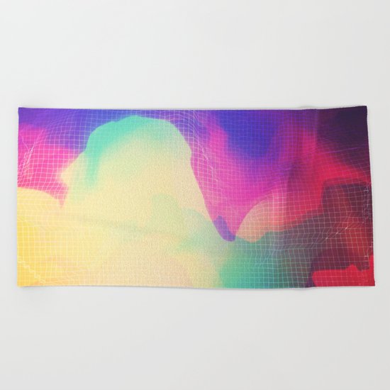 Glitch 13 Beach Towel