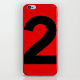 Number 2 (Black & Red) iPhone Skin