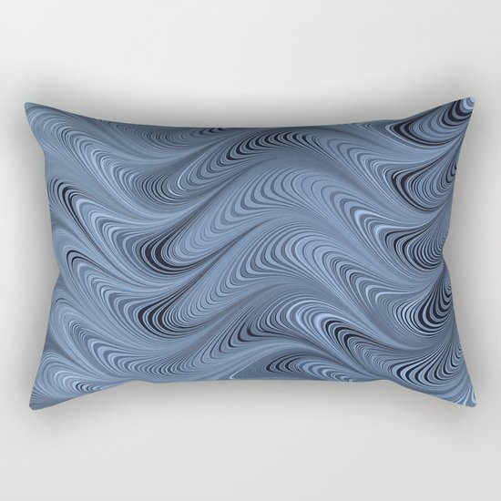 Blue Swirl Rectangular Pillow