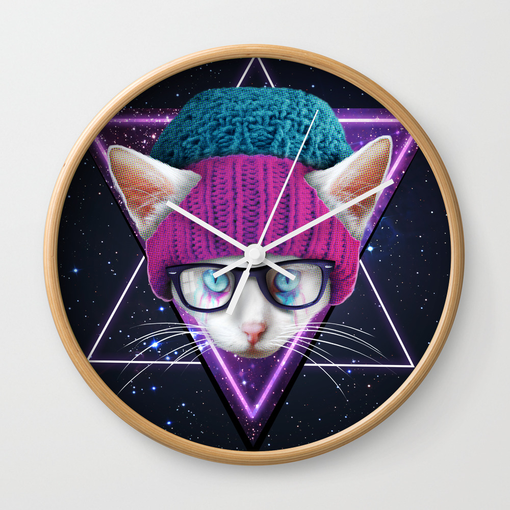 Tumblr Cat Wall Clock By Nickart Society6
