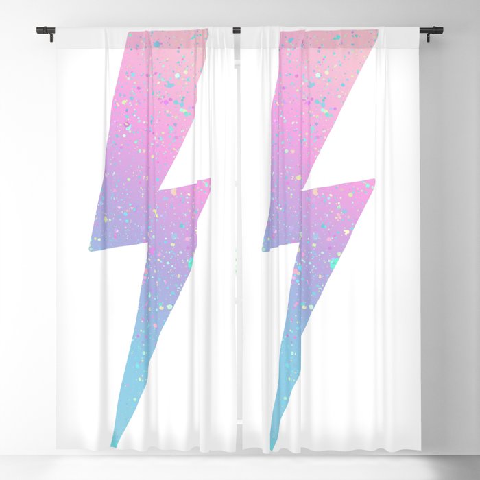 color splash lightning bolt Blackout Curtain