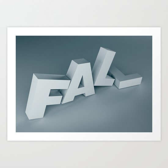 Fall - Type as image Art Print
