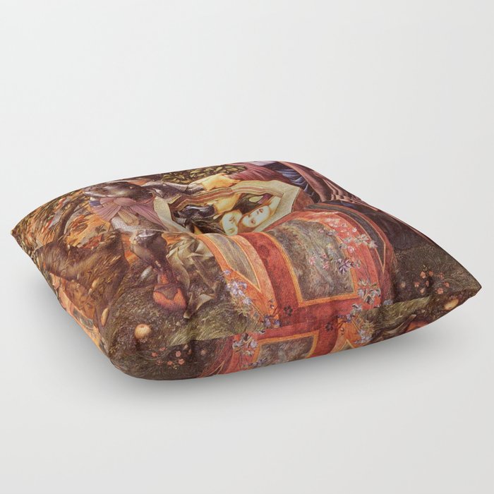  The Baleful Head - Edward Burne-Jones Floor Pillow