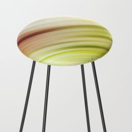 White, Green, Yellow abstract Glitch Design  Counter Stool