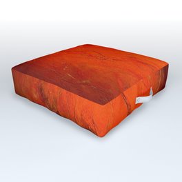 Rustic Orange Painted Stucco - Corbin Henry Outdoor Floor Cushion