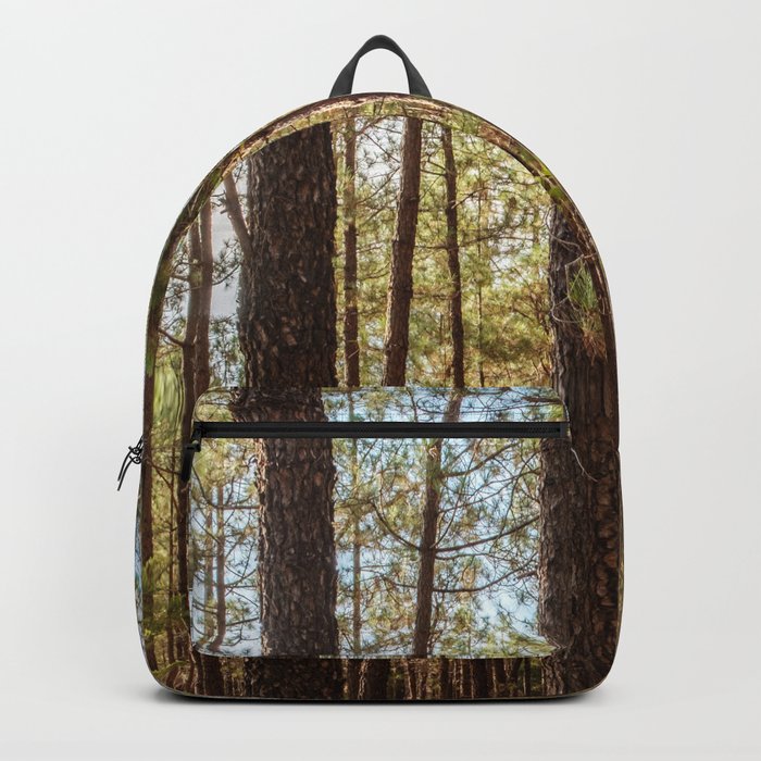 Forest Background Trees, Landscape Photography Backpack by ohaniki