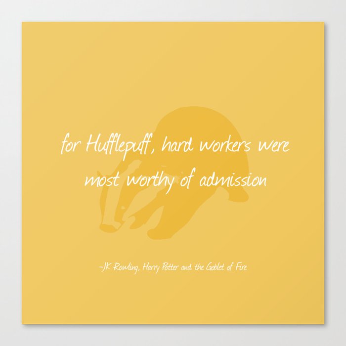 sorting hat poem hufflepuff canvas print by cozywords society6