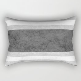 Grunge Stripes Simple Modern Minimal Pattern - Black White Rectangular Pillow