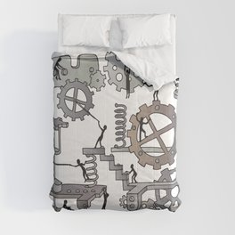 Steampunk mechanical working concept Comforter