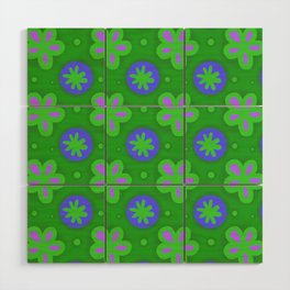 Flowers and Dots 3 Wood Wall Art