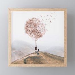 Flying Dandelion Framed Mini Art Print