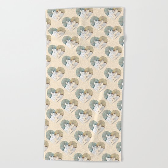 Ferret Sleep Love Beach Towel