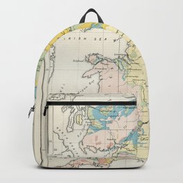 Vintage Map of the Coal Fields of Great Britain Backpack