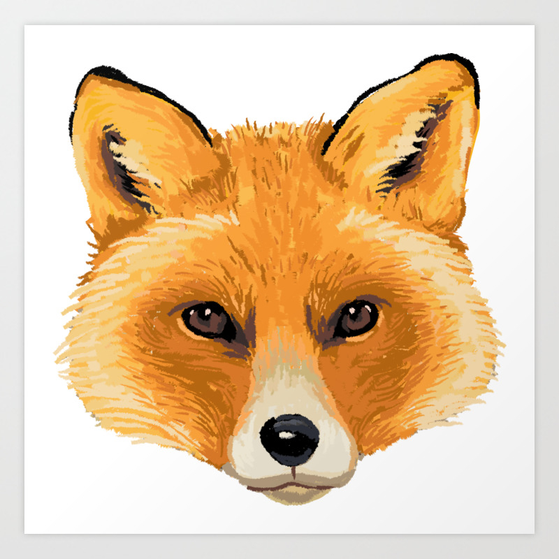 Fox Face Art Print By Foxgirldesign Society6
