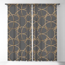 Gray and Gold Luxury Blackout Curtain