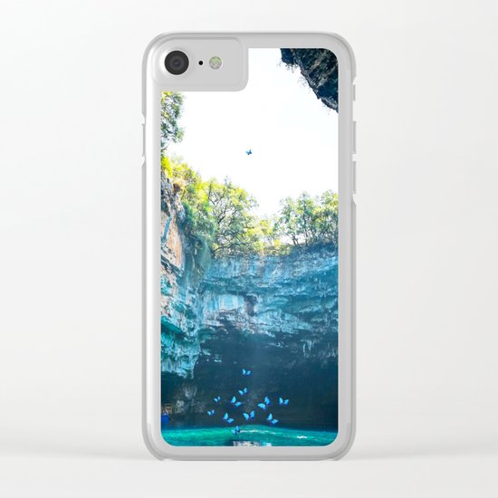 Sea Cave in Greece Clear iPhone Case
