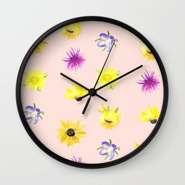 Sunshine Floral Pattern Wall Clock