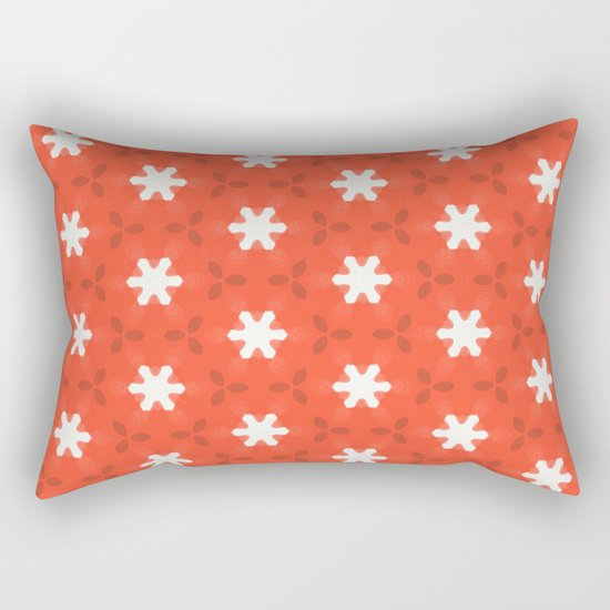 white star on red pattern Rectangular Pillow