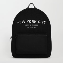 New York City - NY, USA (Black Arc) Backpack | Newyorkcity, Graphicdesign, Typography, Illustration, Photo, Black and White, Digital, Vector, Blackandwhite, Usa 