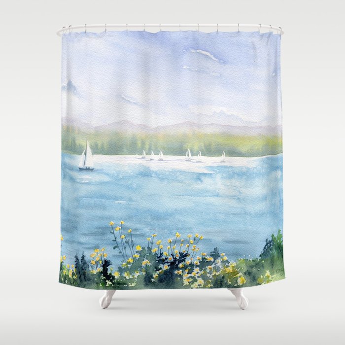 Cayuga Lake Regatta Shower Curtain