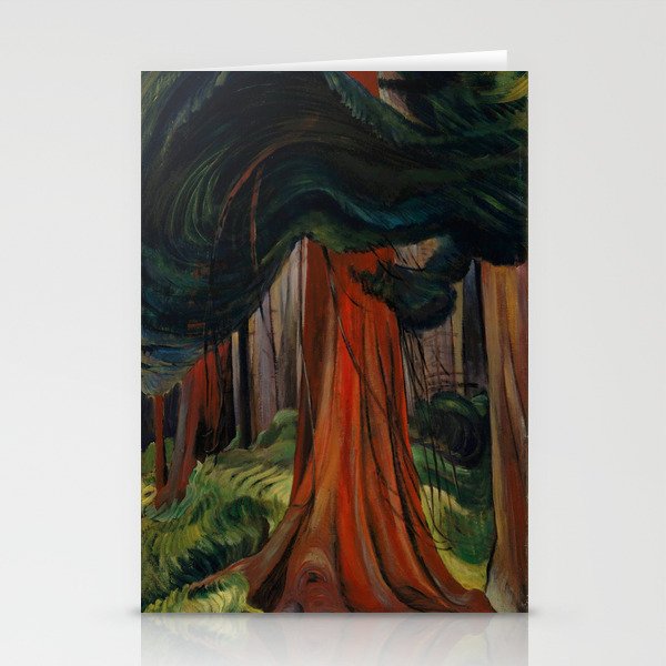 Emily Carr - Red Cedar - Canada, Canadian Oil Painting - Group of Seven Stationery Cards