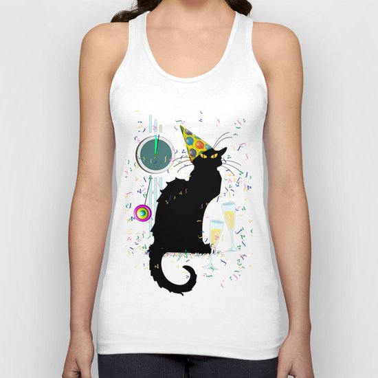 Chat Noir Party Countdown Unisex Tank Top