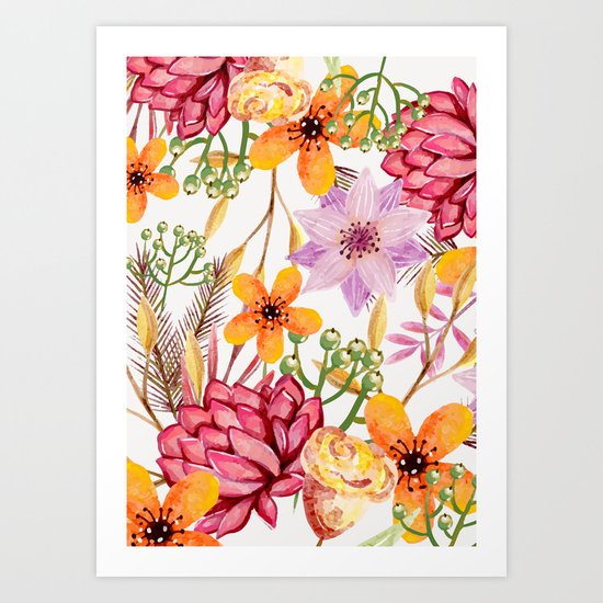 Flowers -a11 Art Print