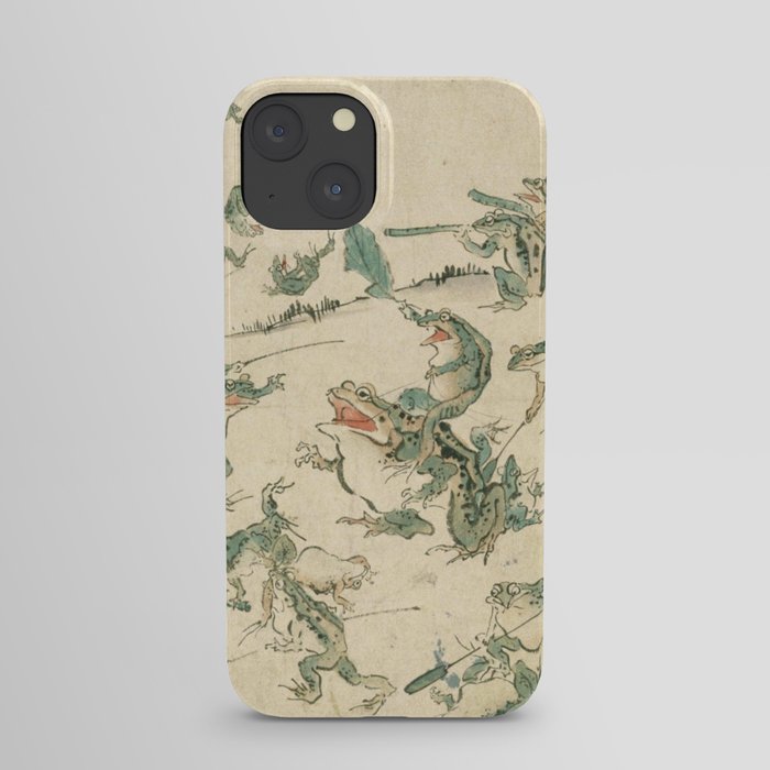 Battle Of The Frogs - Kawanabe Kyosai iPhone Case