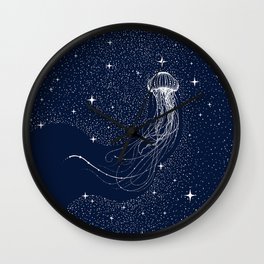starry jellyfish Wall Clock