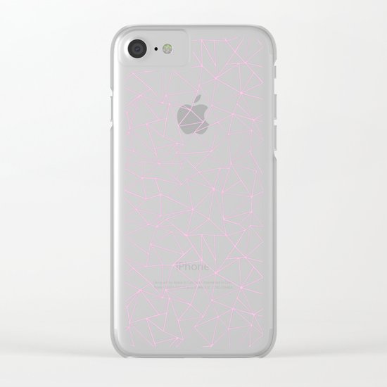 Ab Repeat Hot Pink B Clear iPhone Case