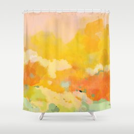 abstract spring sun Shower Curtain