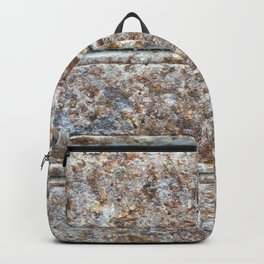 CRUSTY RUSTY PANELING. Backpack | Tan, Panelling, Panel, Art, Rusty, Urbanisation, Photo, Oxidize, Rust, Brown 