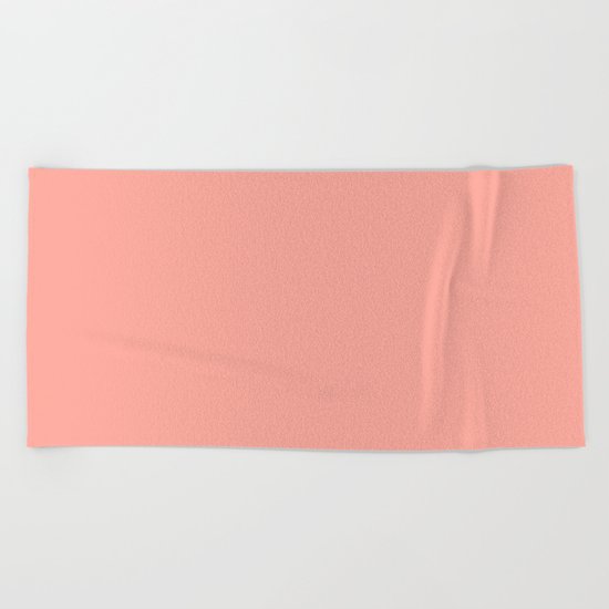 Simply Salmon Pink Beach Towel