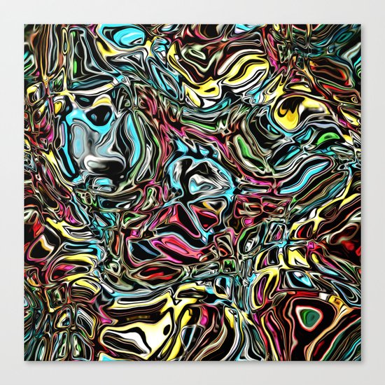 Distorted Reflection of Colors Canvas Print