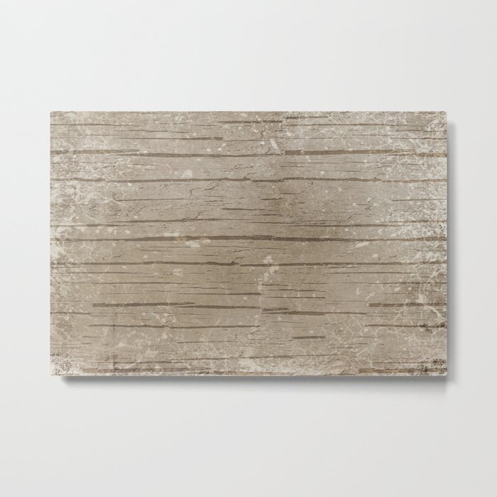 Nautical Driftwood Wood Grain Pattern Metal Print