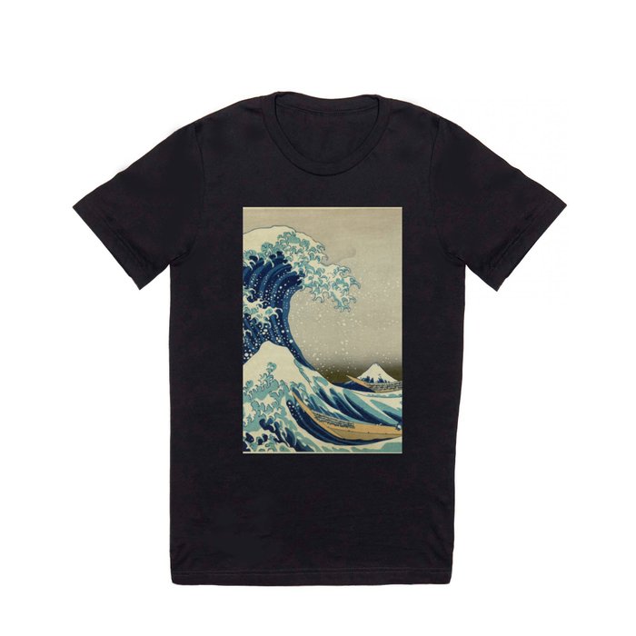 The Classic Japanese Great Wave off Kanagawa Print by Hokusai T Shirt