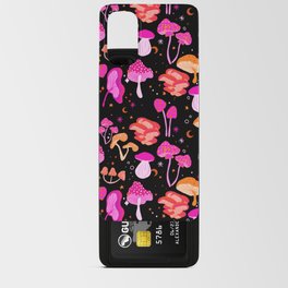 Retro modern pink magical mushrooms  Android Card Case
