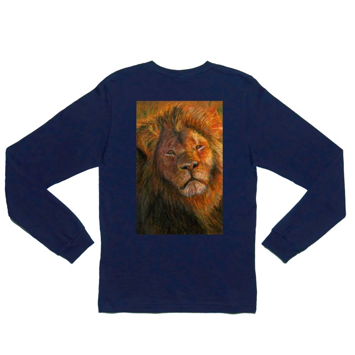 Cecil the Lion Long Sleeve T Shirt by Carol Sakai, Artist | Society6