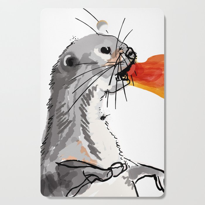 Fire Breathing Otter Cutting Board