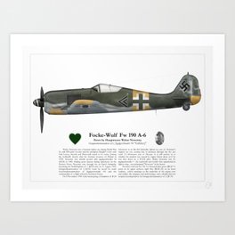 Fw 190 A-6 - Walter Nowotny Art Print