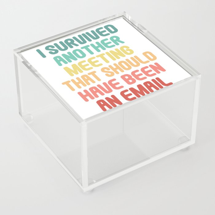 I Survived Another Meeting That Should Have Been An Email Acrylic Box